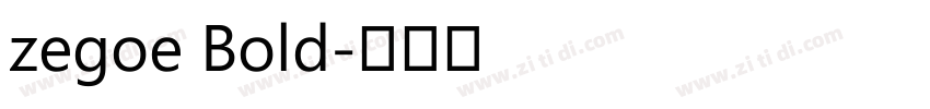 zegoe Bold字体转换